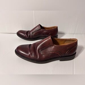 Ecco brown leather slip-on loafers shoe men size 42 EU / US 8/8.5